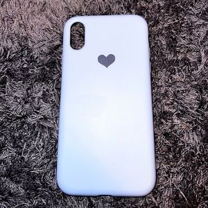 BABY BLUE IPHONE XR CASE WITH HEART